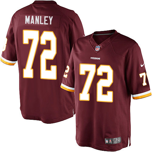Men's Limited Dexter Manley Nike Jersey Burgundy Red Home - #72 NFL Washington Redskins